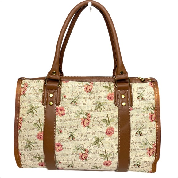 Signare Tapestry Floral Roses Travel Duffel Bag - Picture 2 of 10